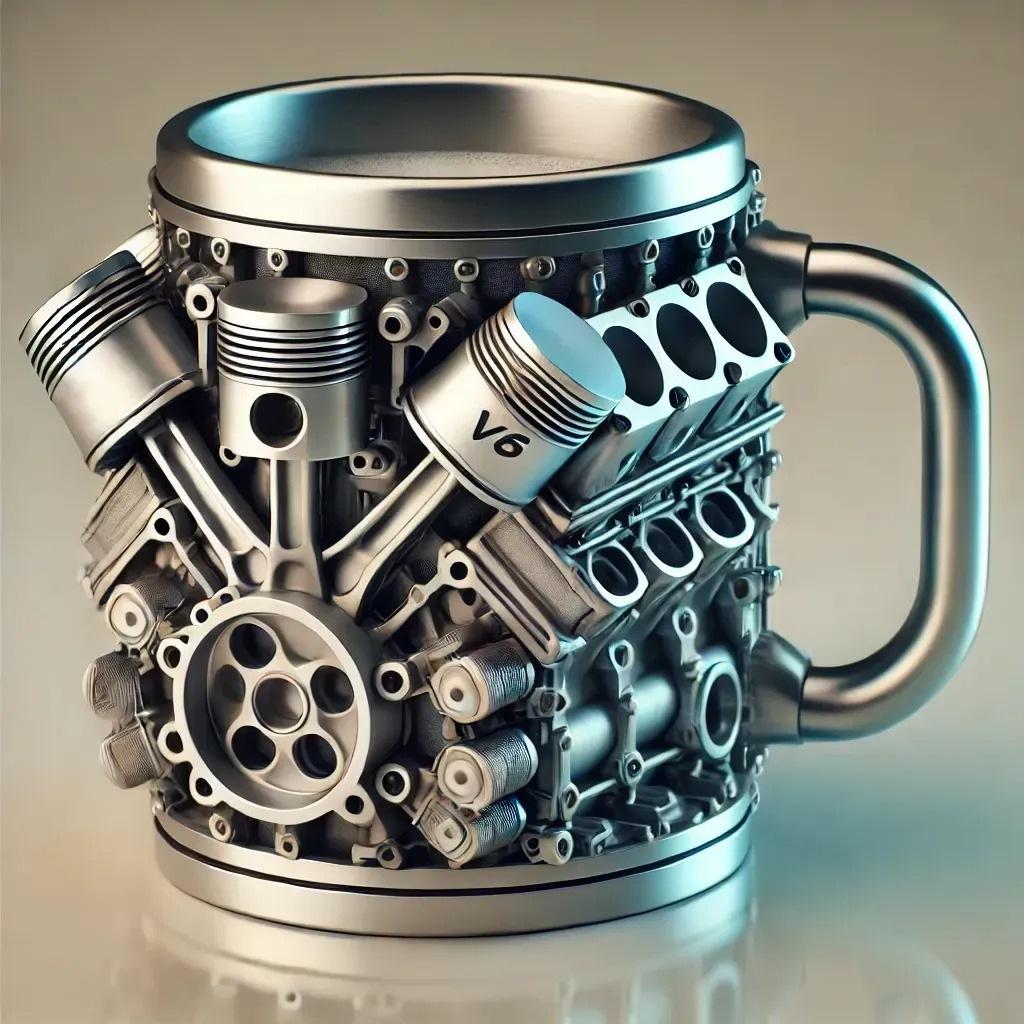 Mechanický hrnek s motorem