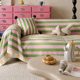 Potah na pohovku s pastelovými pruhy