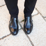 Mokasíny Jonhson pro muže z autentické opotřebované kůže