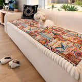 Prošívaný přehoz na pohovku s kilim vzorem