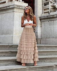 JOAN™ - Elegantní Maxi Sukně s Vícevrstvým Designem
