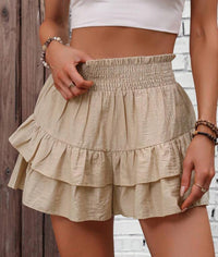 JAMET™ - Casual Ruffle Tiered Boho Šortky