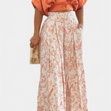 Olivia Boho set s výstřihem do V a širokými nohavicemi