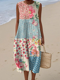Anna | Patchwork Midi Šaty
