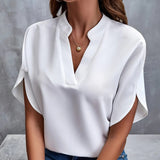 Dámská blůza s krátkým rukávem, pohodlný polyester, letní top