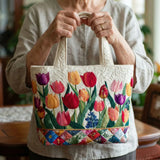Ručně vyráběná taška – Tulipány