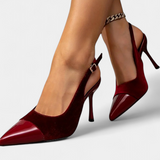 Candice Stiletto podpatky z sametu s patchworkem