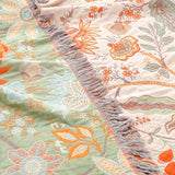 Boho květinová deka v rustikálním stylu – 100% bavlna