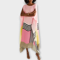 Elenora - geometrický kaftan volného střihu